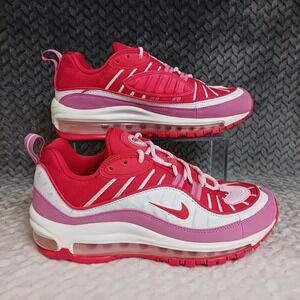 Nike Air Max 98 Valentines Day Women's Sneakers Red Pink White Shoes Size 7.5
